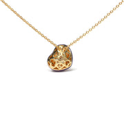 Bids.com 18K Yellow Gold Blue Enamel 1/10 Cttw Round Pave Diamonds Heart Shape 18" Pendant Necklace  (G-H Color, SI1-SI2 Clarity) - Adjustable up to 16" - 18" Necklaces