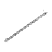 Bids.com .925 Sterling Silver 3.0 Cttw Prong Set Diamond Art Deco Style Tennis Bracelet (I-J Color, I2-I3 Clarity) - 7.25" Bracelets