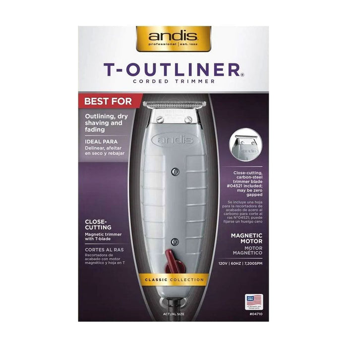 Andis Professional Corded T-Outliner® T-Blade Trimmer #04710 & Cordless Titanium Foil Shaver #17235 Combo Set