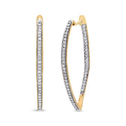 Bids.com 10k Yellow Gold Round Cut Diamond Earrings (1 cttw, I-J Color, I2-I3 Clarity) Earrings