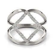 Bids.com 14k White Gold Interlaced Design Diamond Ring (1/5 cttw) Rings