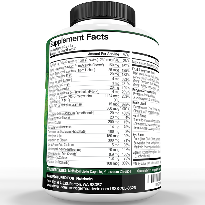 Nutrivein Whole Food Multivitamin 30-VCX3-GNPU