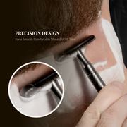 Lather & Wood Shaving Co Safety Razor - Baron Noble - Forge Gray Men Grooming, Health