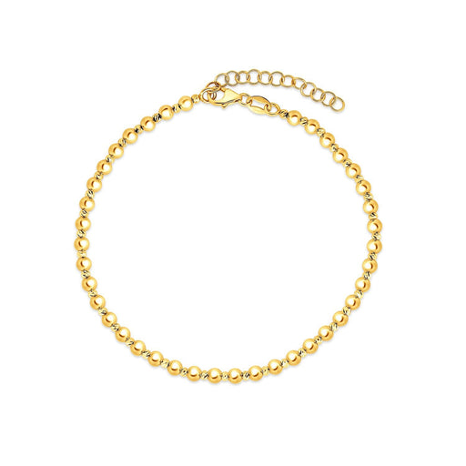 Bids.com 14k Yellow Gold Spaced Bead Bracelet  (3.00 mm) Bracelets