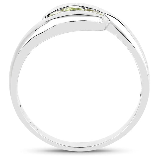 Bids.com 0.56 Carat Genuine Peridot .925 Sterling Silver Ring Rings