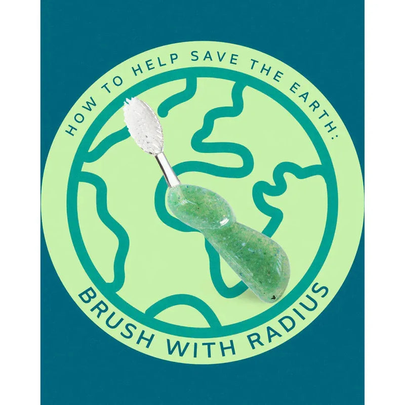 Radius Radius Big Brush Replaceable Soft Head Right Hand Toothbrush (Assorted Colors) Toothbrush