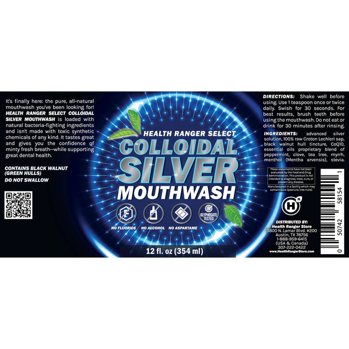 Brighteon Store - Colloidal Silver Mouthwash (Alcohol Free) 12Oz (354Ml)