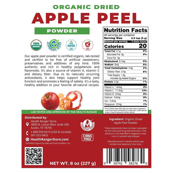 Organic Apple Peel Powder 8oz (227g)