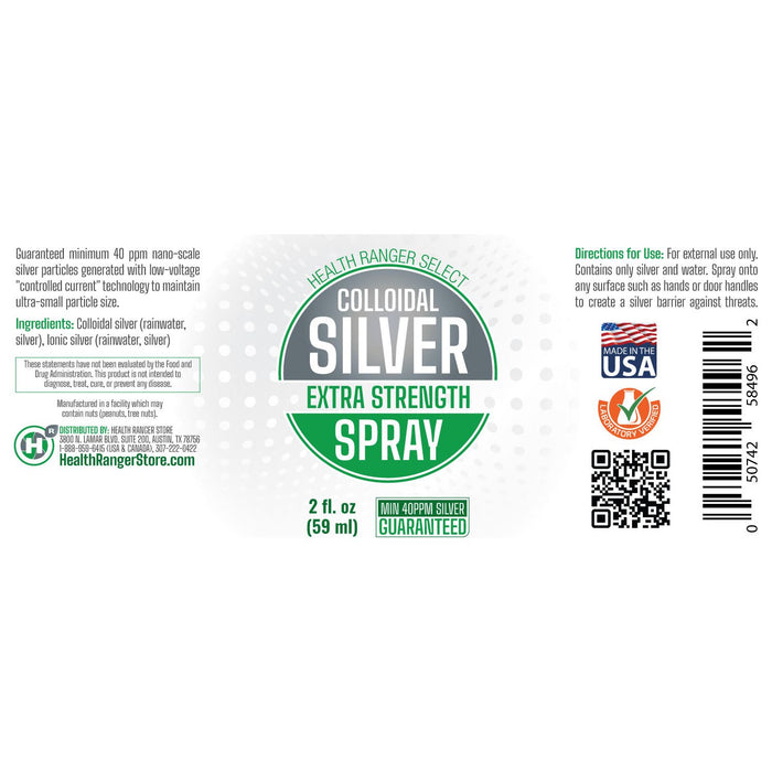Brighteon Store - Colloidal Silver Extra Strength Spray 2 Fl Oz (59 Ml) - 40Ppm