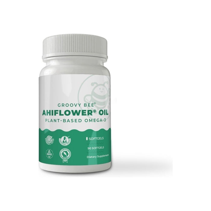 Groovy Bee® Ahiflower Oil 90 Softgels - Plant-Based Omega 3-6-9