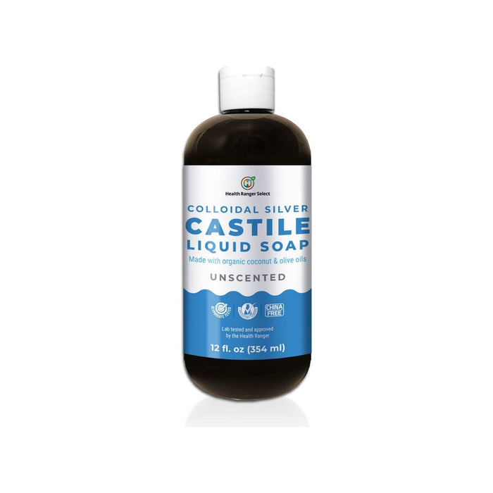 Brighteon Store - Colloidal Silver Castile Liquid Soap - Unscented 12 Oz (354 Ml)
