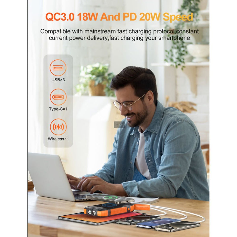 SmartPursue™ 20000mAh Solar Power Bank Powerbank