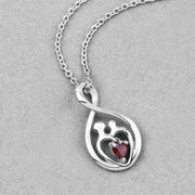 Bids.com 0.14 Carat Genuine Garnet .925 Sterling Silver Pendant Pendants