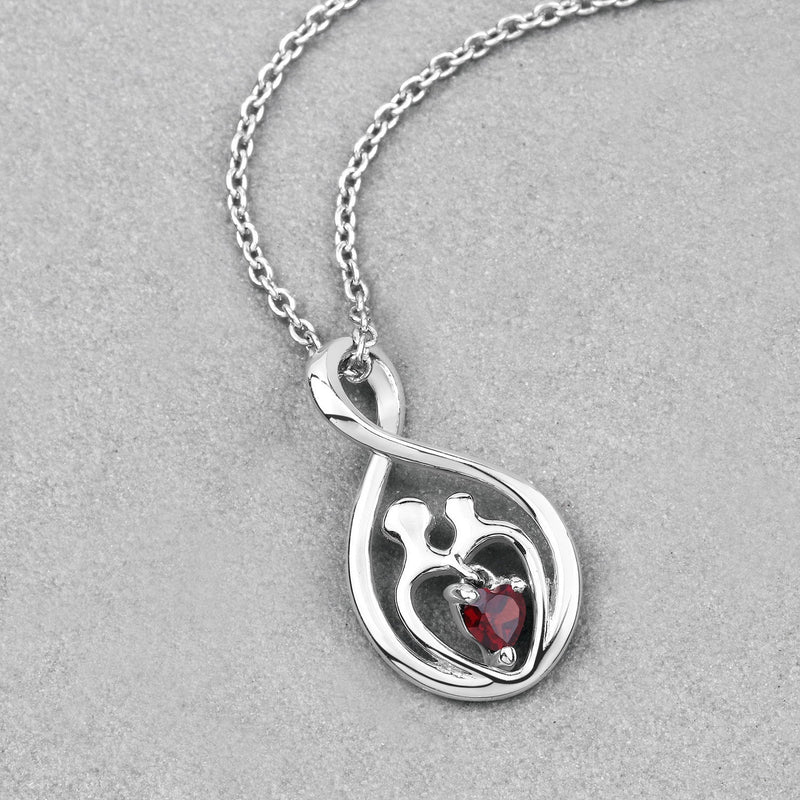 Bids.com 0.14 Carat Genuine Garnet .925 Sterling Silver Pendant Pendants