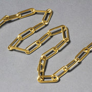 Bids.com 14k Yellow Gold Rounded Paperclip Chain Necklace Necklaces