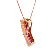 Bids.com 1.39ct Ruby Diamond Fashion Pendants 14KT Rose Gold Pendants