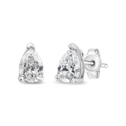 Bids.com 14K White Gold 1/2 Cttw Pear Shape Solitaire Lab Grown Diamond Stud Earrings (F-G Color, VS2-SI1 Clarity) Earrings