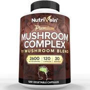 Nutrivein Mushroom Complex Supplement - 120 Capsules TV-N19P-4QLS