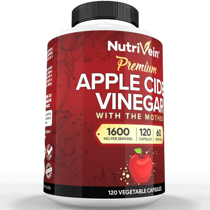 Nutrivein Apple Cider Vinegar - 120 Capsules 9B-W5LZ-LO3O
