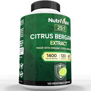 Nutrivein Nutrivein Premium Citrus Bergamot Supplement 1400mg 25:1 Bergamia Extract - 60 Day Supply - 120 Capsules