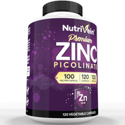 Nutrivein Nutrivein Premium Zinc Picolinate 100mg - 120 Capsules 9J-MCFT-H5FQ
