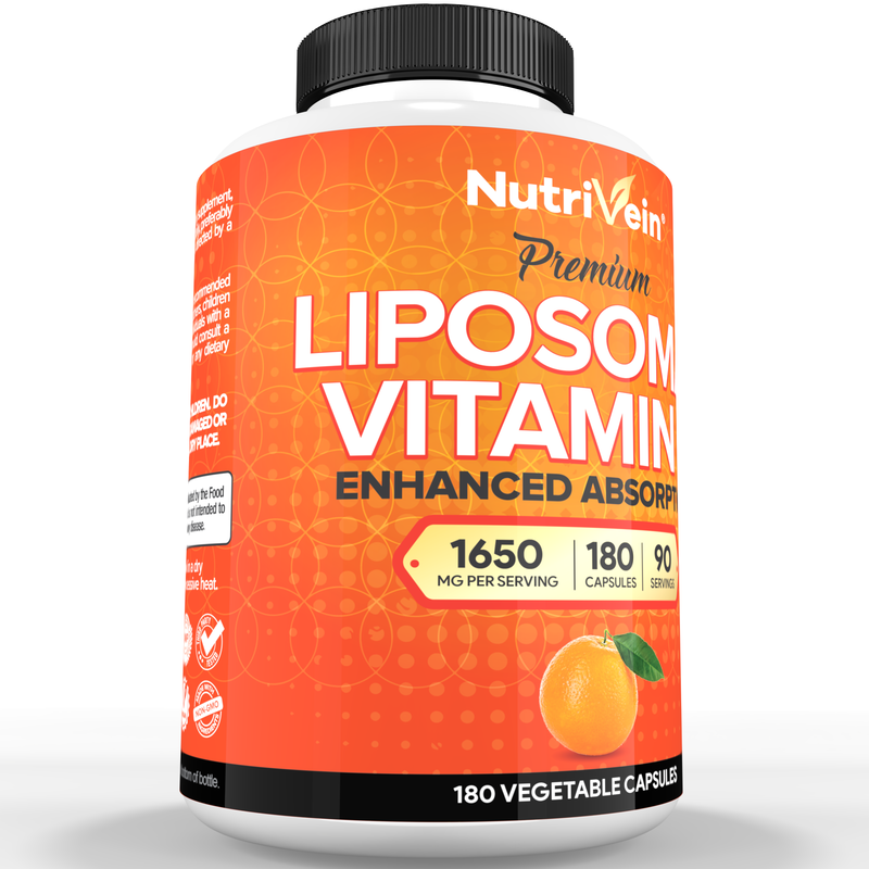 Nutrivein Liposomal Vitamin C - 180 Capsules YH-8TP4-QGO3