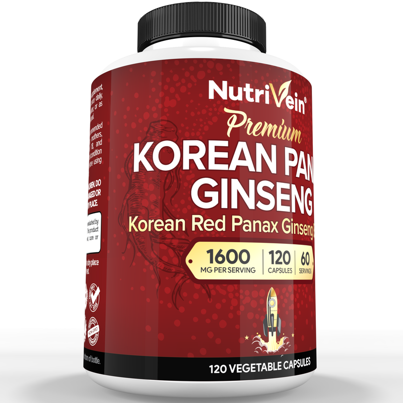 Nutrivein Korean Red Panax Ginseng - 120 Capsules FA-51VI-YB0U