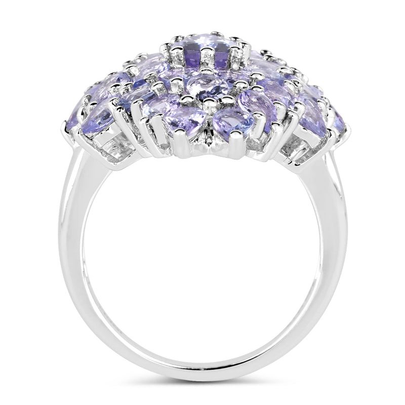 Bids.com 5.27 Carat Genuine Tanzanite .925 Sterling Silver Ring Rings