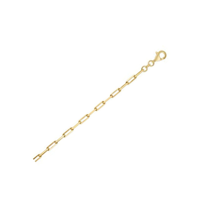 Bids.com Sterling Silver Gold Plated Paperclip Chain (2.95 mm) Necklaces