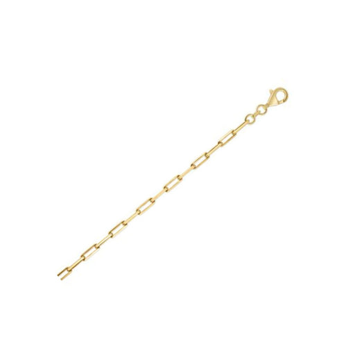 Bids.com Sterling Silver Gold Plated Paperclip Chain (2.95 mm) Necklaces