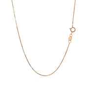 Bids.com 14k Rose Gold Classic Box Chain 0.6mm Necklaces
