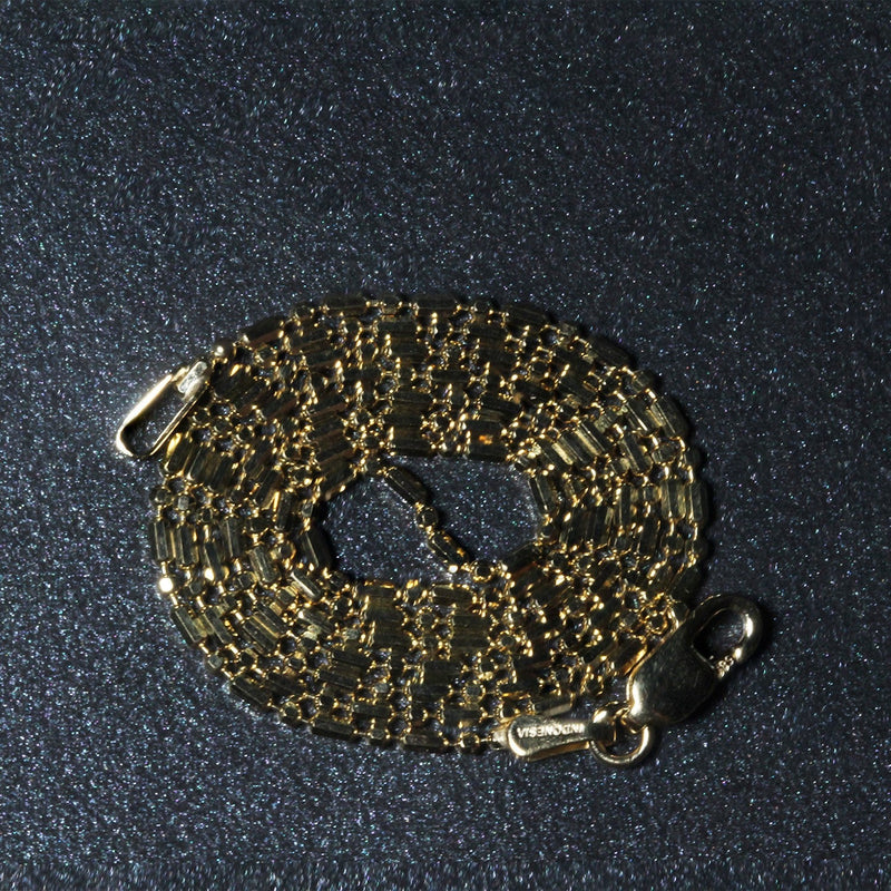 Bids.com 14k Yellow Gold Diamond-Cut Alternating Bead Chain 1.2mm Necklaces
