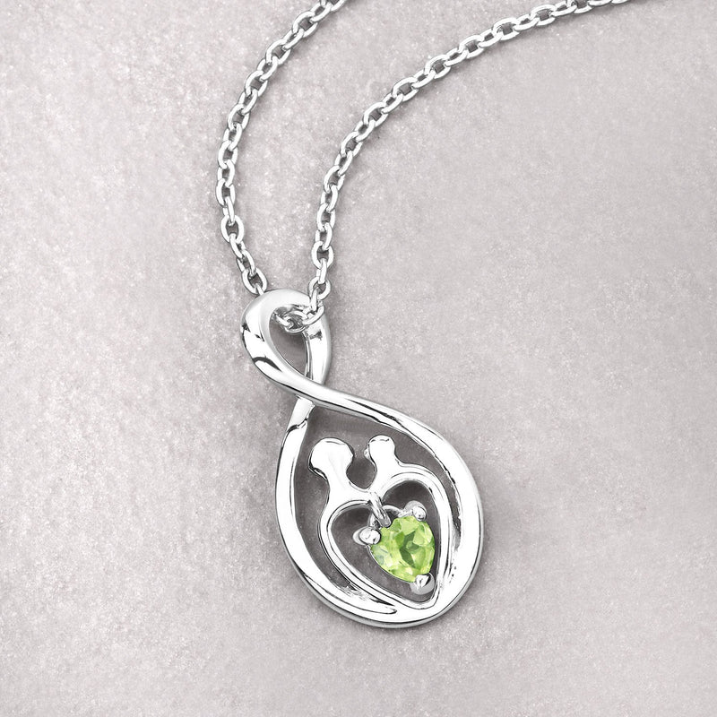 Bids.com 0.15 Carat Genuine Peridot .925 Sterling Silver Pendant Pendants