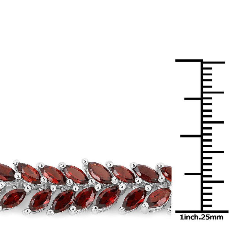 Bids.com 18.40 Carat Genuine Garnet .925 Sterling Silver Bracelet Bracelets