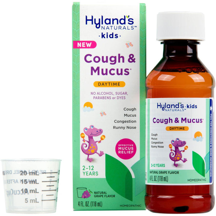 Cozy Farm - Hyland'S Kids Cough & Mucus Daytime Relief Liquid, 4 Fl Oz