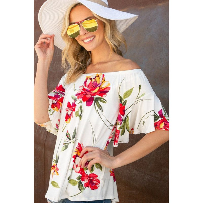 FLORAL OFF SHOULDER TOP