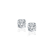 Bids.com 14k White Gold Diamond Four Prong Stud Earrings (1/2 cttw) Earrings