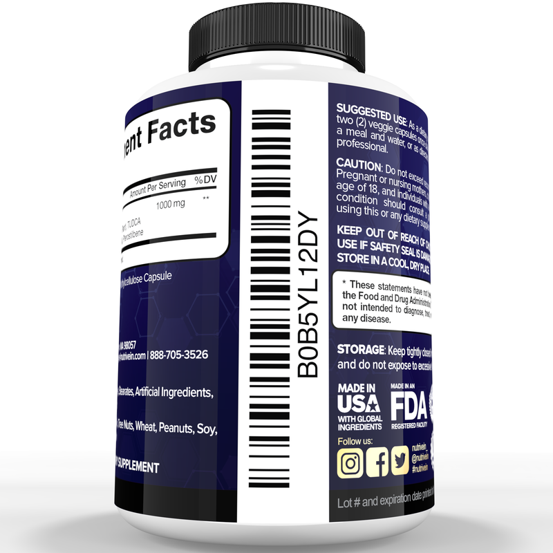 Nutrivein TUDCA Liver Support Supplement - 60 Capsules