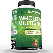 Nutrivein Nutrivein Whole Food Multivitamin for Men & Women – 120 Vegan Multivitamin Caps for Adults 30-VCX3-GNPU