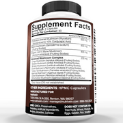 Nutrivein Nutrivein Premium Mushroom Supplement 2600 mg- Bottle 120 Capsules TV-N19P-4QLS