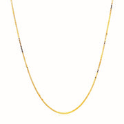 Bids.com 14k Yellow Gold Adjustable Box Chain 0.7mm Necklaces