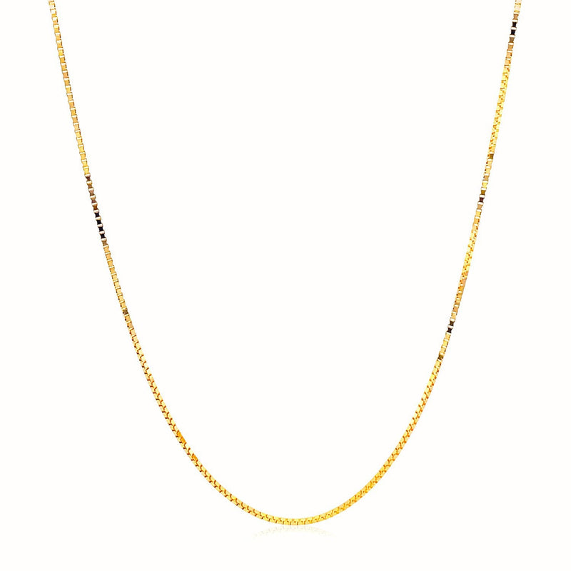 Bids.com 14k Yellow Gold Adjustable Box Chain 0.7mm Necklaces