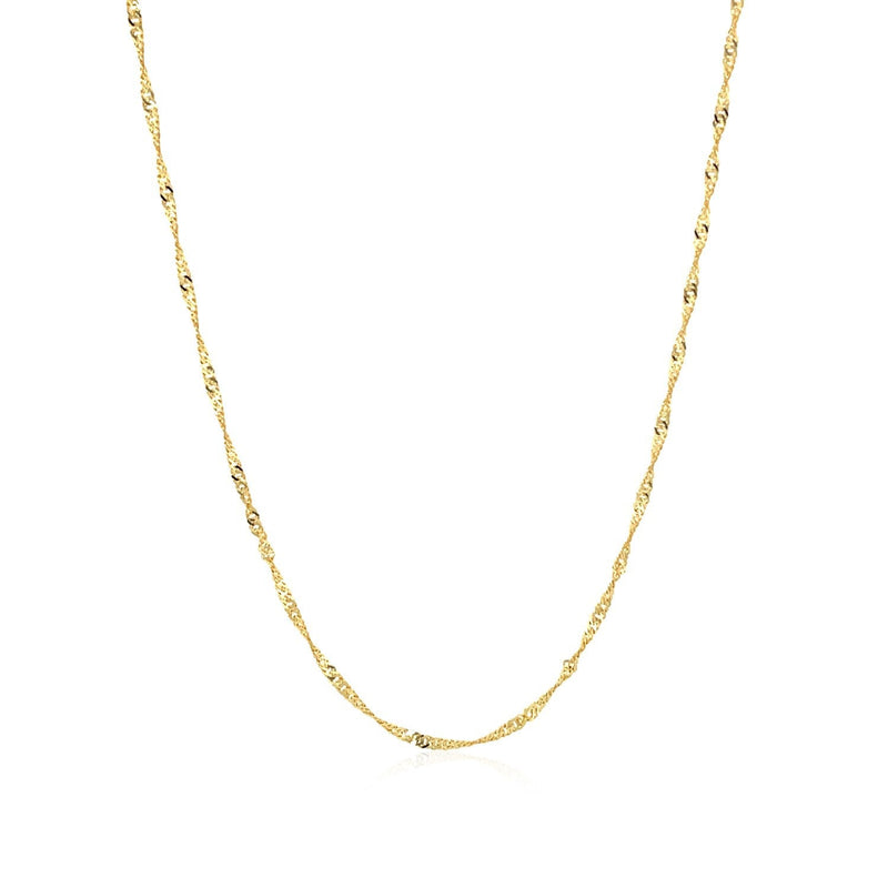 Bids.com 14k Yellow Gold Singapore Chain 1.5mm Necklaces
