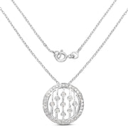 Bids.com 0.53 Carat Genuine White Diamond .925 Sterling Silver Pendant Pendants
