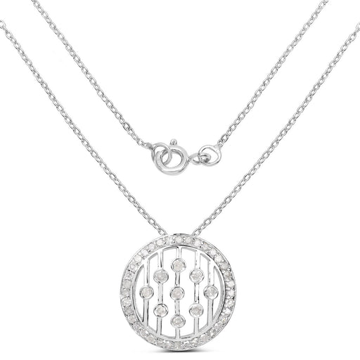 Bids.com 0.53 Carat Genuine White Diamond .925 Sterling Silver Pendant Pendants