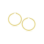 Bids.com 14k Yellow Gold Polished Hoop Earrings (2- mm) Earrings