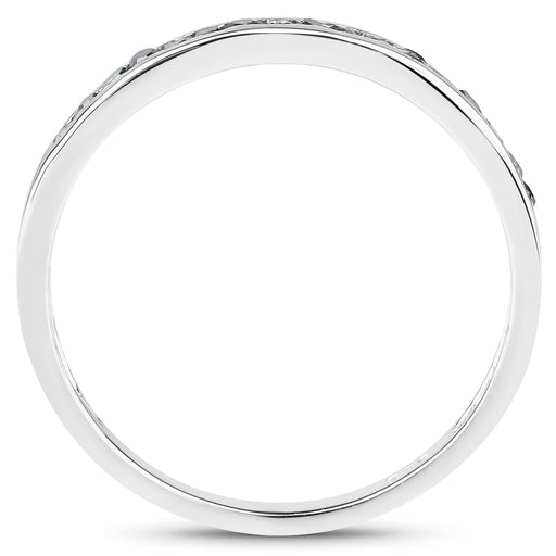 Bids.com 0.20 Carat Genuine Blue Diamond .925 Sterling Silver Ring Rings