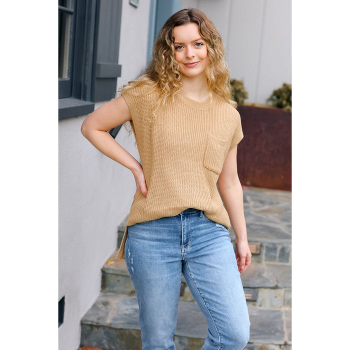 Best In Bold Taupe Dolman Ribbed Knit Sweater Top