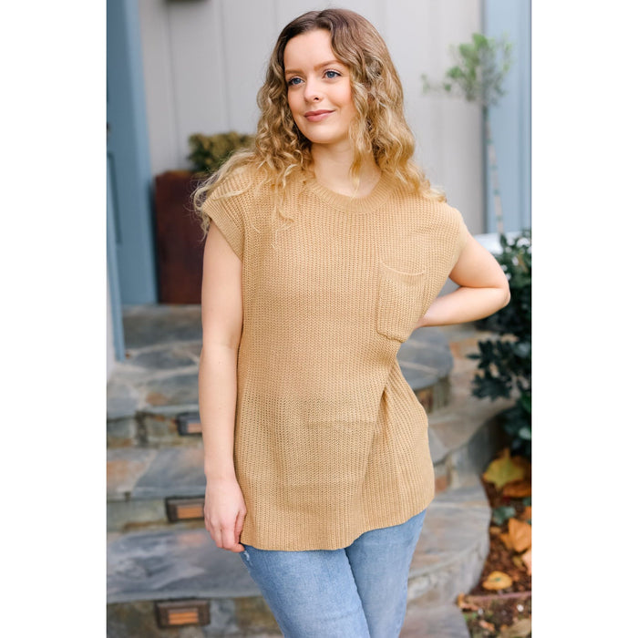 Best In Bold Taupe Dolman Ribbed Knit Sweater Top