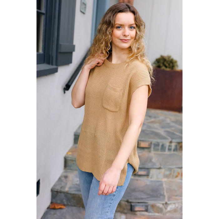 Best In Bold Taupe Dolman Ribbed Knit Sweater Top